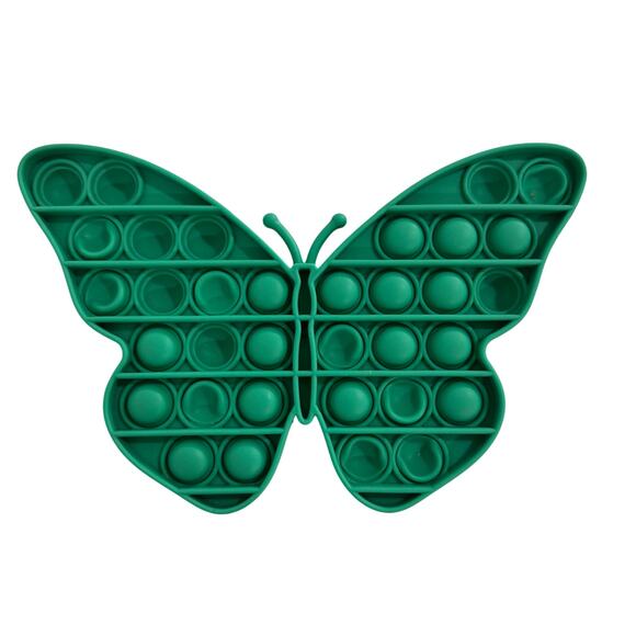 Pop It Fidget Bubble Push Pop Sensory Toys Butterfly Green - Picture 1 of 2
